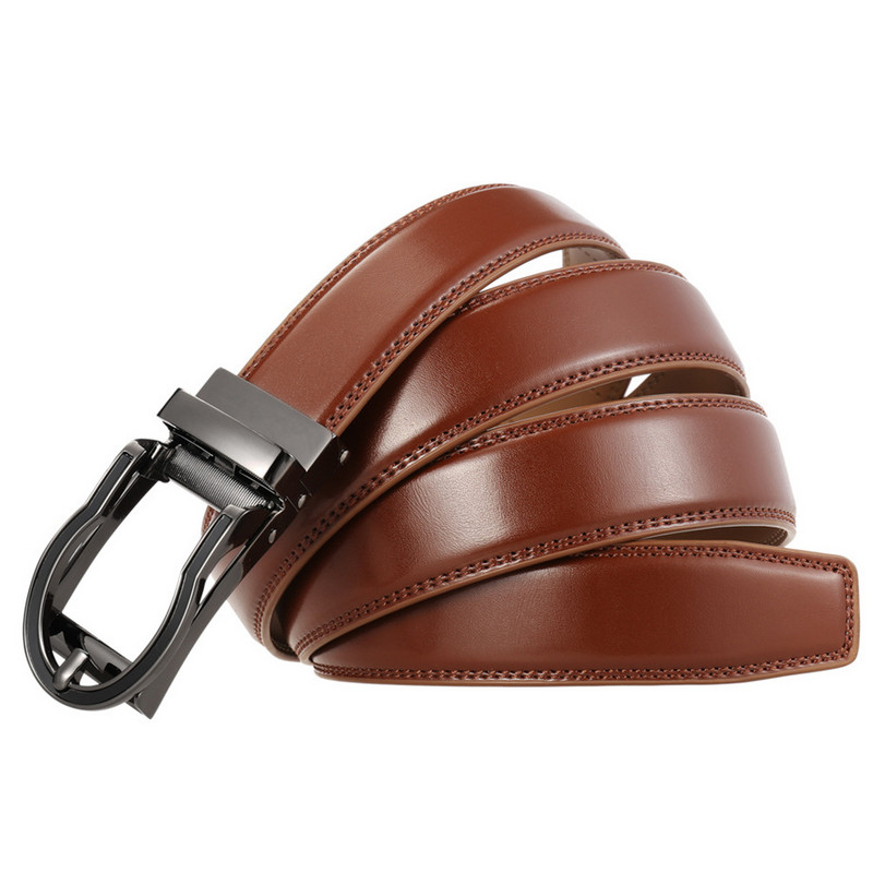 Plyesxale Muški remen od kravlje kože širine 3 cm, modni izdubljeni dizajnerski remen od legure cinka s automatskom kopčom Muški remen Poslovni remeni B911