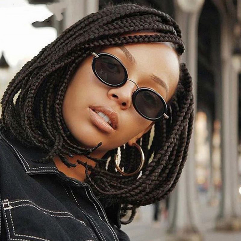 Retro ovalne punk ženske sunčane naočale muške sunčane naočale debeli okvir UV zaštitne naočale UV400 60349