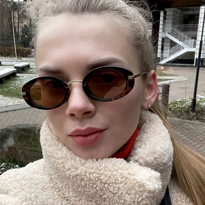 Retro ovalne punk ženske sunčane naočale muške sunčane naočale debeli okvir UV zaštitne naočale UV400 60349