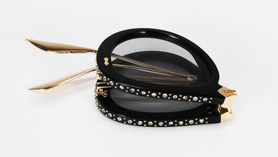 Vintage sklopive pilot sunčane naočale ženske luksuzne kristalne marke prevelike prozirne naočale sunčane naočale muške nijanse oculos de sol