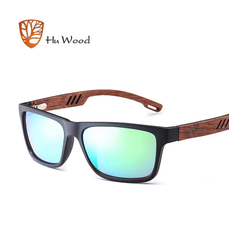 HU WOOD Brand Design Zebra Wood sunčane naočale za muškarce Modne sportske sunčane naočale s gradijentom boja za vožnju, ribolov, zrcalne leće GR8016