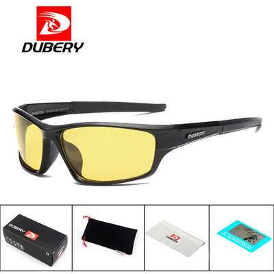 DUBERY Futósport Polarizált Napszemüveg Férfi Könnyű PC Szemüvegkeret Vezetés Éjszakai látás Napszemüveg Férfi UV400 KD167