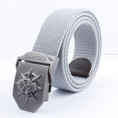 2021 m. Naujas vyrų karinis drobinis diržas, skeletas, kaukolės lydinio diržo sagtis, populiarus pankiškas diržas