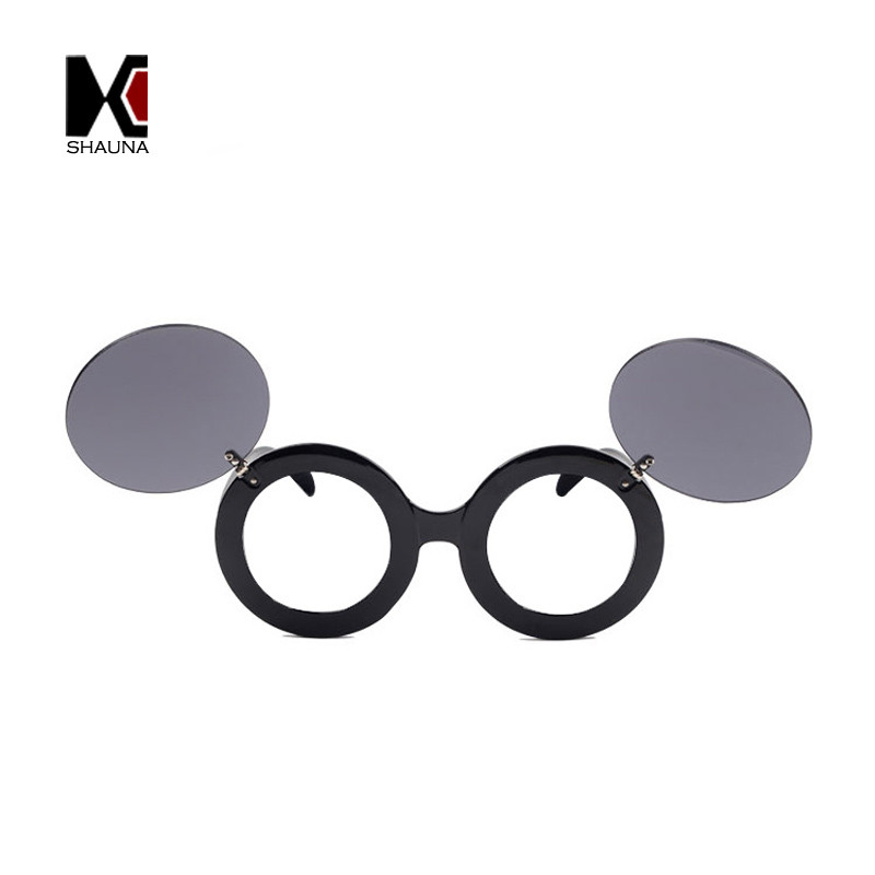 SHAUNA Ins Populaarsed Lady Gaga Kokkupandavad Steampunk Päikeseprillid Naiste Armsad Ümmargused Peokrillid Laste Varjud