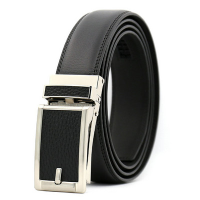 MEDYLA Arrival Klassikaline automaatne pandlaga must vöö ärimeestele Kvaliteetne ehtsast nahast 3,0 laiusega rihma vöökoht