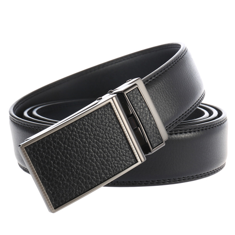 MEDYLA Arrival Klassikaline automaatne pandlaga must vöö ärimeestele Kvaliteetne ehtsast nahast 3,0 laiusega rihma vöökoht