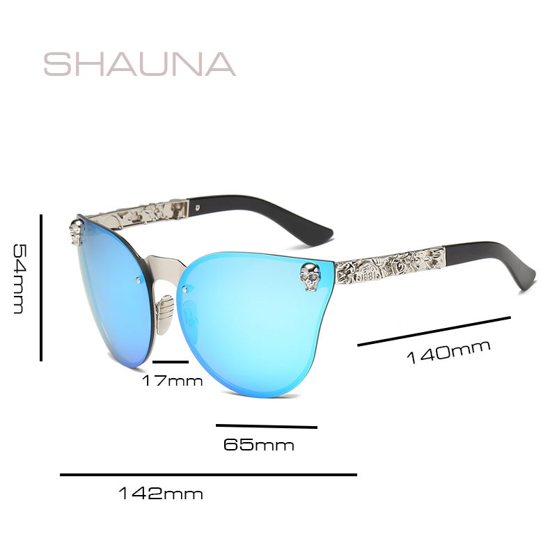 SHAUNA Cool gotičke sunčane naočale Crystal Skull Ženske Steampunk sunčane naočale Retro Muške punk nijanse UV400
