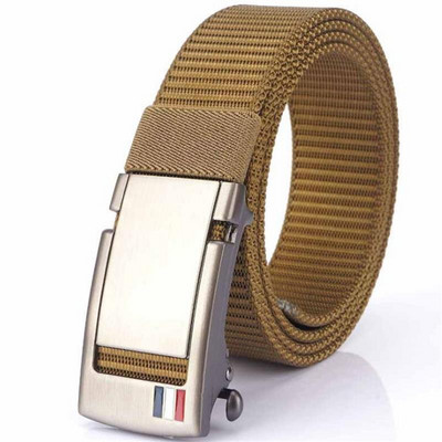 BOKADIAO Muški i ženski najlonski remen Metalni remeni s automatskom kopčom Sportovi na otvorenom Ležerni traperice pojas Vojni vojni platneni muški remen