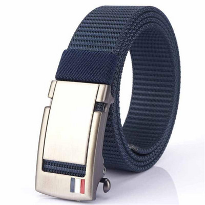 BOKADIAO Muški i ženski najlonski remen Metalni remeni s automatskom kopčom Sportovi na otvorenom Ležerni traperice pojas Vojni vojni platneni muški remen