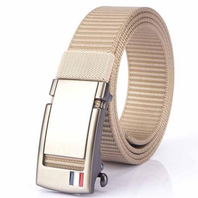 BOKADIAO Muški i ženski najlonski remen Metalni remeni s automatskom kopčom Sportovi na otvorenom Ležerni traperice pojas Vojni vojni platneni muški remen