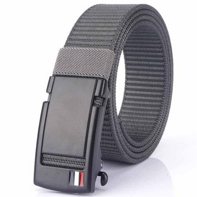BOKADIAO Muški i ženski najlonski remen Metalni remeni s automatskom kopčom Sportovi na otvorenom Ležerni traperice pojas Vojni vojni platneni muški remen