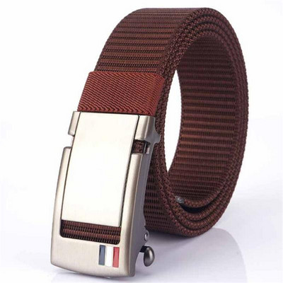 BOKADIAO Muški i ženski najlonski remen Metalni remeni s automatskom kopčom Sportovi na otvorenom Ležerni traperice pojas Vojni vojni platneni muški remen