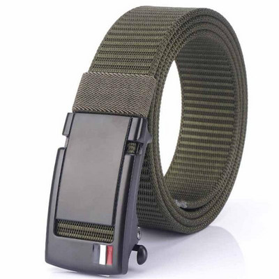 BOKADIAO Muški i ženski najlonski remen Metalni remeni s automatskom kopčom Sportovi na otvorenom Ležerni traperice pojas Vojni vojni platneni muški remen