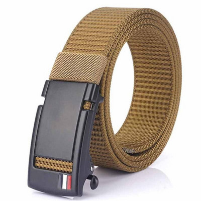 BOKADIAO Muški i ženski najlonski remen Metalni remeni s automatskom kopčom Sportovi na otvorenom Ležerni traperice pojas Vojni vojni platneni muški remen