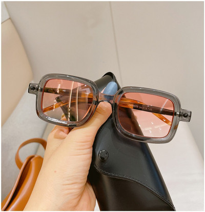 DDDLONG Retro Fashion Kvadratiniai akiniai nuo saulės Moteriški Vyriški Akiniai nuo saulės Klasikiniai Vintage UV400 Lauko Atspalviai D293