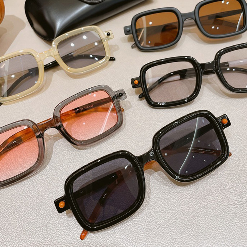 DDDLONG Retro Fashion Kvadratiniai akiniai nuo saulės Moteriški Vyriški Akiniai nuo saulės Klasikiniai Vintage UV400 Lauko Atspalviai D293