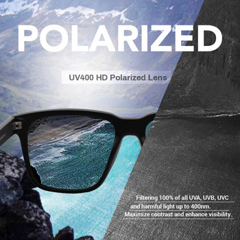 JULI Square Големи поляризирани слънчеви очила за големи глави Мъжки ретро ретро слънчеви очила UV защита Риболовни очила MJ8023