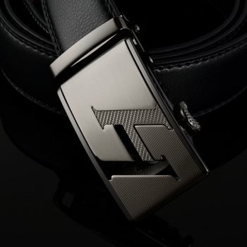 WOWTIGER Ανδρική ζώνη από κράμα Automatic Fashion Luxury Δερμάτινη ζώνη Ζώνες διάσημης μάρκας για άνδρες