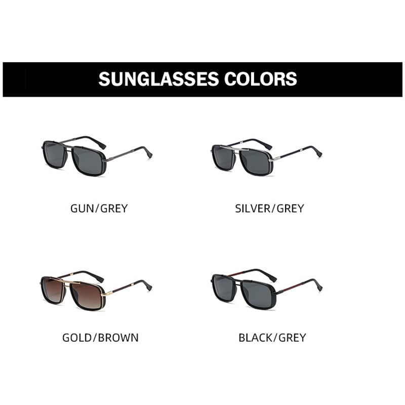 Ristkülikukujulised metallist polariseeritud autosõidu päikeseprillid meeste retrodisainerid kalapüügireisi päikeseprillid varjud meestele 100% UV kaitse