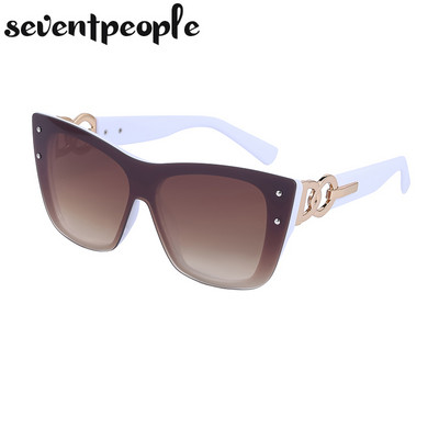 Sunčane naočale bez okvira Ženske luksuzne dizajnerske nove modne sunčane naočale Cateye za žene Prevelike ženske sunčane naočale bez okvira