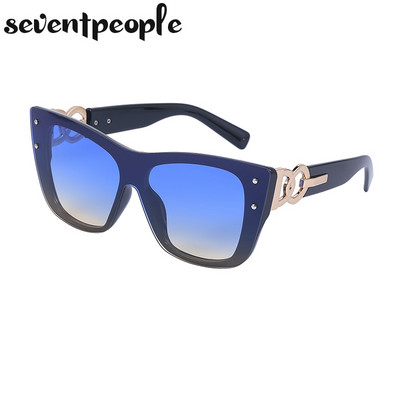 Sunčane naočale bez okvira Ženske luksuzne dizajnerske nove modne sunčane naočale Cateye za žene Prevelike ženske sunčane naočale bez okvira