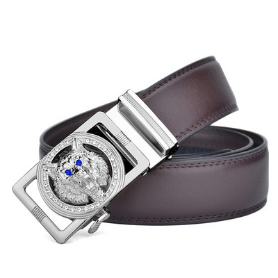 Curele de designer noi de brand pentru bărbați, curea automată de înaltă calitate, brâu din piele pentru bărbați, curea casual în talie cu cataramă Wolf Heah GH999