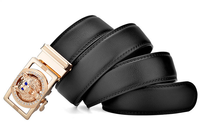 Curele de designer noi de brand pentru bărbați, curea automată de înaltă calitate, brâu din piele pentru bărbați, curea casual în talie cu cataramă Wolf Heah GH999