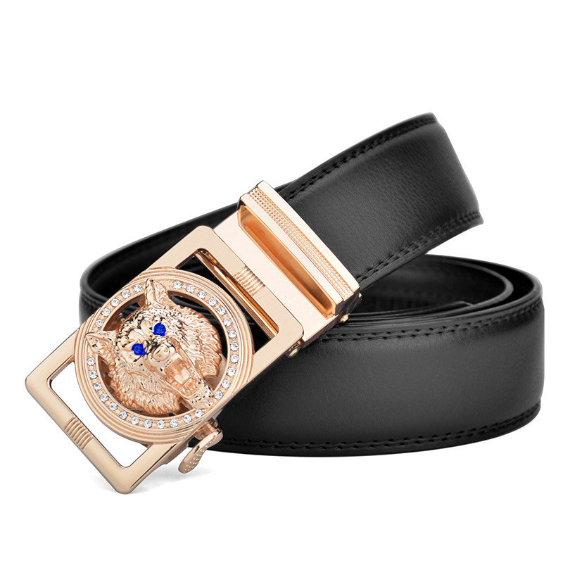 Curele de designer noi de brand pentru bărbați, curea automată de înaltă calitate, brâu din piele pentru bărbați, curea casual în talie cu cataramă Wolf Heah GH999