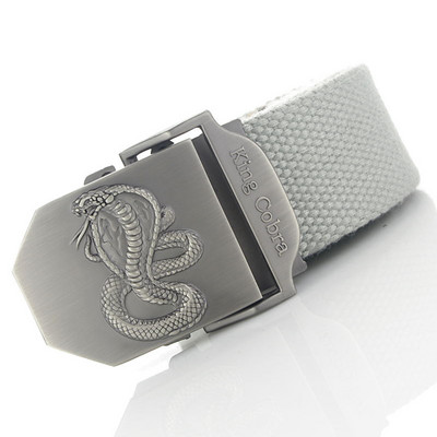 BOKADIAO Muški i ženski vojni platneni remen luksuzni KingCobra remen za traperice s metalnom kopčom Vojni taktički remen za muškarce remen za pojas muški