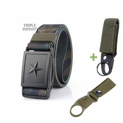 2023 m. penkiakampė žvaigždė magnetinė greito atsegimo sagtis taktinis diržas, tvirtas nailoninis diržas vyrams kariški džinsai kelnės diržų medžioklė