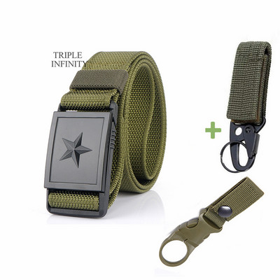 2023 m. penkiakampė žvaigždė magnetinė greito atsegimo sagtis taktinis diržas, tvirtas nailoninis diržas vyrams kariški džinsai kelnės diržų medžioklė