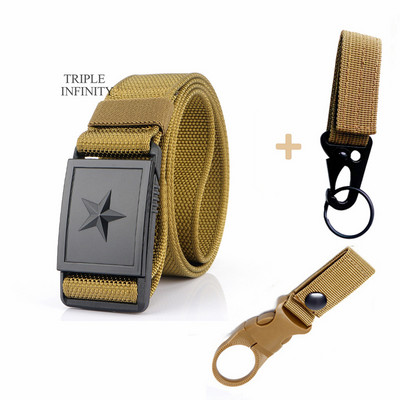 2023 m. penkiakampė žvaigždė magnetinė greito atsegimo sagtis taktinis diržas, tvirtas nailoninis diržas vyrams kariški džinsai kelnės diržų medžioklė