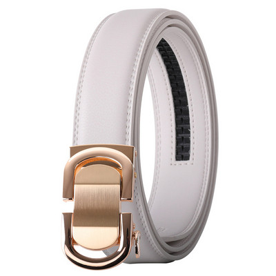 Curea pentru bărbați, albastru, alb, maro, curea bărbătească din piele naturală de vaca de înaltă calitate, pentru afaceri, blugi casual, centură, cataramă automată B461