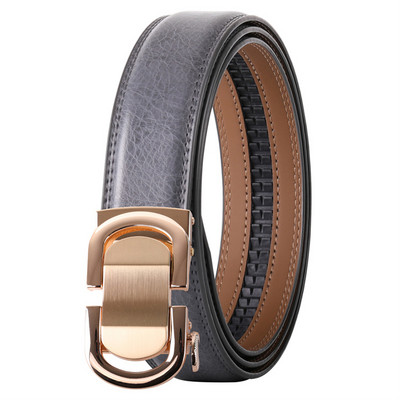 Curea pentru bărbați, albastru, alb, maro, curea bărbătească din piele naturală de vaca de înaltă calitate, pentru afaceri, blugi casual, centură, cataramă automată B461