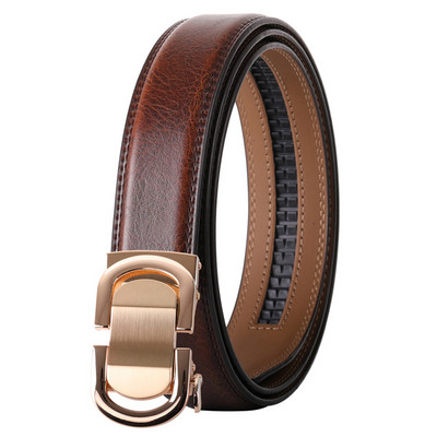 Curea pentru bărbați, albastru, alb, maro, curea bărbătească din piele naturală de vaca de înaltă calitate, pentru afaceri, blugi casual, centură, cataramă automată B461