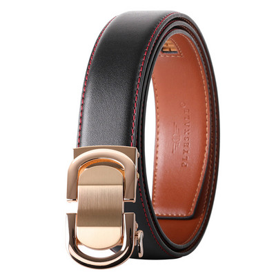 Curea pentru bărbați, albastru, alb, maro, curea bărbătească din piele naturală de vaca de înaltă calitate, pentru afaceri, blugi casual, centură, cataramă automată B461