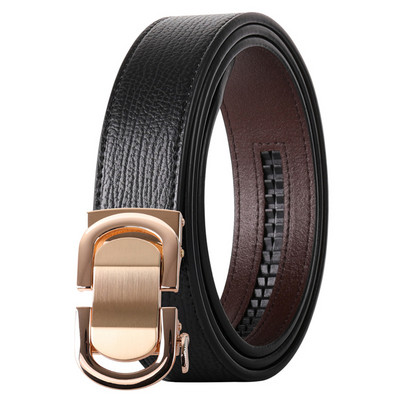 Curea pentru bărbați, albastru, alb, maro, curea bărbătească din piele naturală de vaca de înaltă calitate, pentru afaceri, blugi casual, centură, cataramă automată B461