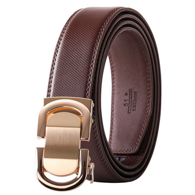 Curea pentru bărbați, albastru, alb, maro, curea bărbătească din piele naturală de vaca de înaltă calitate, pentru afaceri, blugi casual, centură, cataramă automată B461