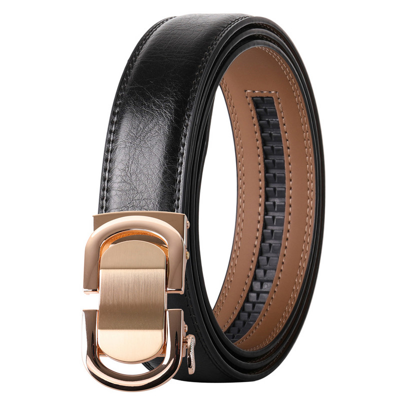 Curea pentru bărbați, albastru, alb, maro, curea bărbătească din piele naturală de vaca de înaltă calitate, pentru afaceri, blugi casual, centură, cataramă automată B461