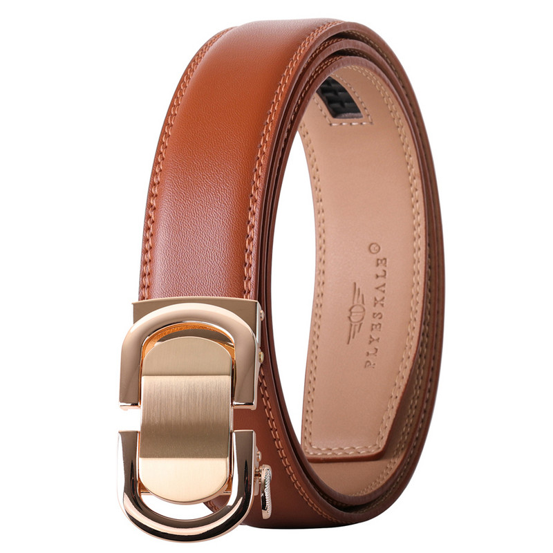 Curea pentru bărbați, albastru, alb, maro, curea bărbătească din piele naturală de vaca de înaltă calitate, pentru afaceri, blugi casual, centură, cataramă automată B461