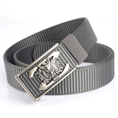 SupSindy vīriešu neilona josta Luksusa zelta pūķa metāla automātiskās sprādzes audekla jostas vīriešiem ikdienas džinsi jostasvieta melna vīriešu siksna