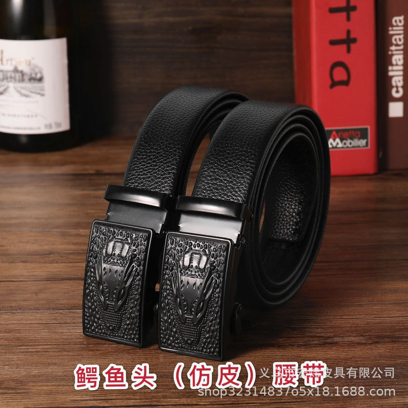 Muški remen s krokodilskom kopčom, PVC odijelo s krokodilskim uzorkom, pojas, pojas od PU kože, poslovni remen za muškarce, veleprodaja