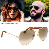 JackJad Vintage Classic 3422 OUTDOORSMAN CRAFT Style Odiniai akiniai nuo saulės 2021 Gamintojas Optical Glass Lens Akiniai nuo saulės Oculos De Sol