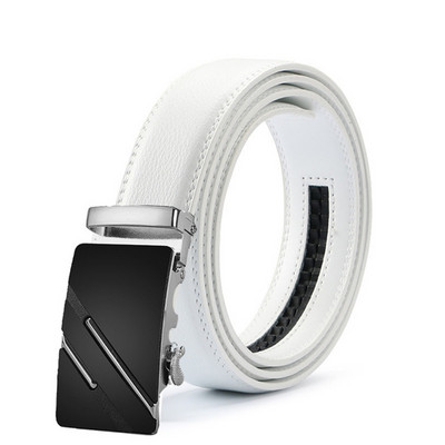 Pánske automatické opasky s prackou pre mužov, autentické trendy opasky, pánske opasky, Ceinture, módny návrhár, dámsky džínsový biely opasok