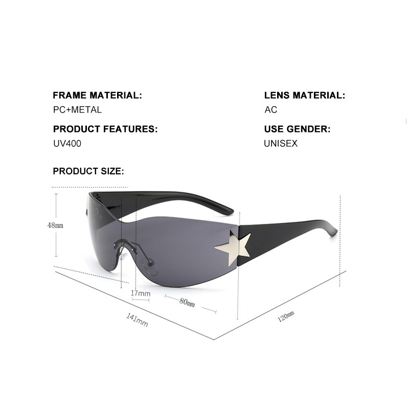 DDDLONG Retro Fashion Y2K Punk päikeseprillid Naiste Meeste Päikeseprillid Klassikalised Vintage Prillid UV400 Välisvarjud D306