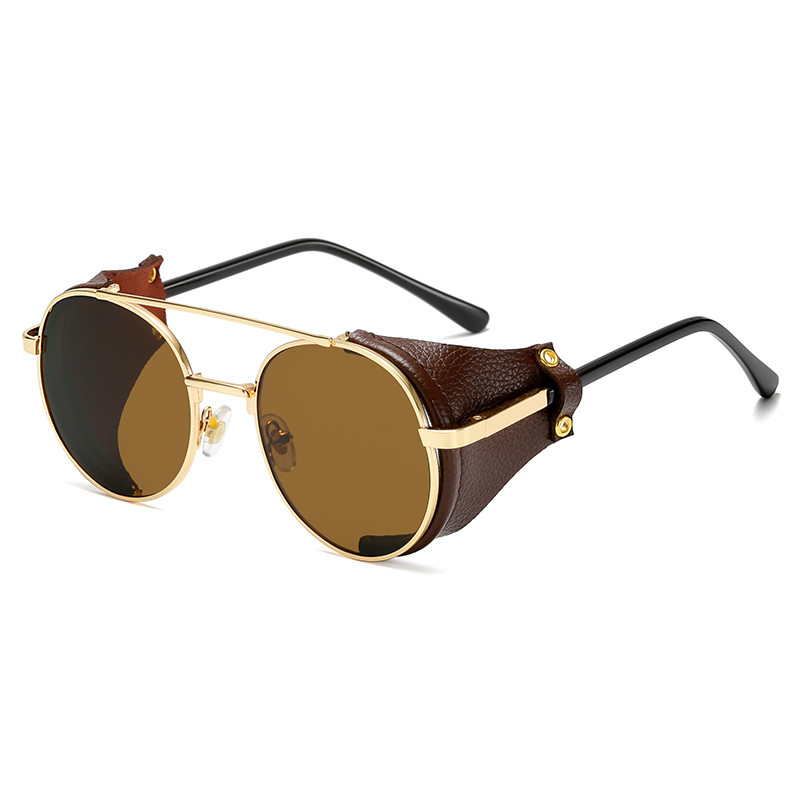 Mood Steampunk Päikeseprillid Brändi Disain Metallist Ümmargused Päikeseprillid Mehed Naiste Vintage Punk Päikeseprillid UV400 Shades Oculos de sol