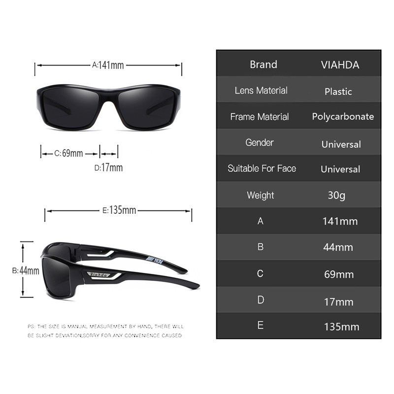 Ανδρικά γυαλιά ηλίου VIAHDA Polarized Designer HD Driving γυαλιά ηλίου μόδας Ανδρικά γυαλιά ψαρέματος UV400 gafas de sol