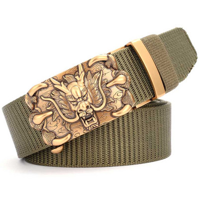 Мъжки найлонов кожен колан Нов беззъб колан с катарама Мъжки колан Ширина: 3,5 см Дължина: 105-120 см
