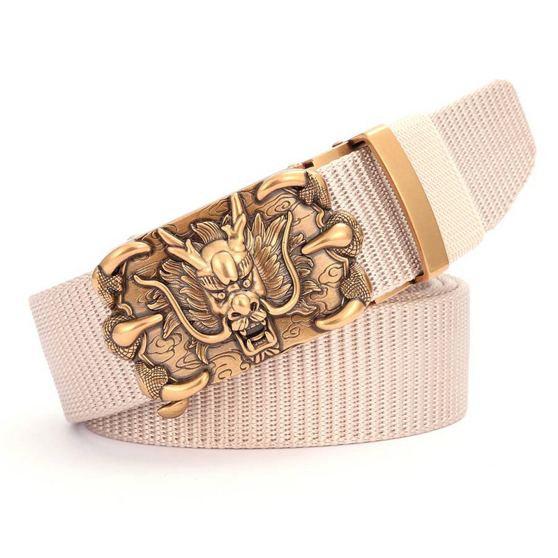 Мъжки найлонов кожен колан Нов беззъб колан с катарама Мъжки колан Ширина: 3,5 см Дължина: 105-120 см