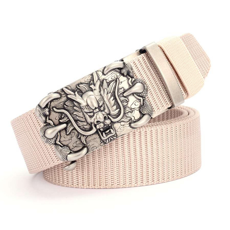 Мъжки найлонов кожен колан Нов беззъб колан с катарама Мъжки колан Ширина: 3,5 см Дължина: 105-120 см